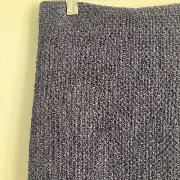 TALBOTS Navy Tweed Faux Wrap Pencil Skirt Size 2 - Picture 3 of 13